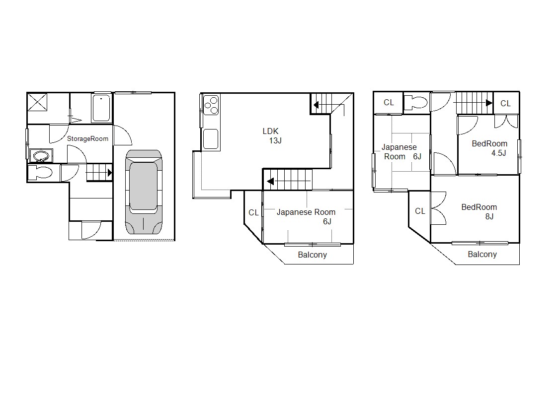 和室あり！5ＬＤＫインナーガレージ付きです♪(間取)